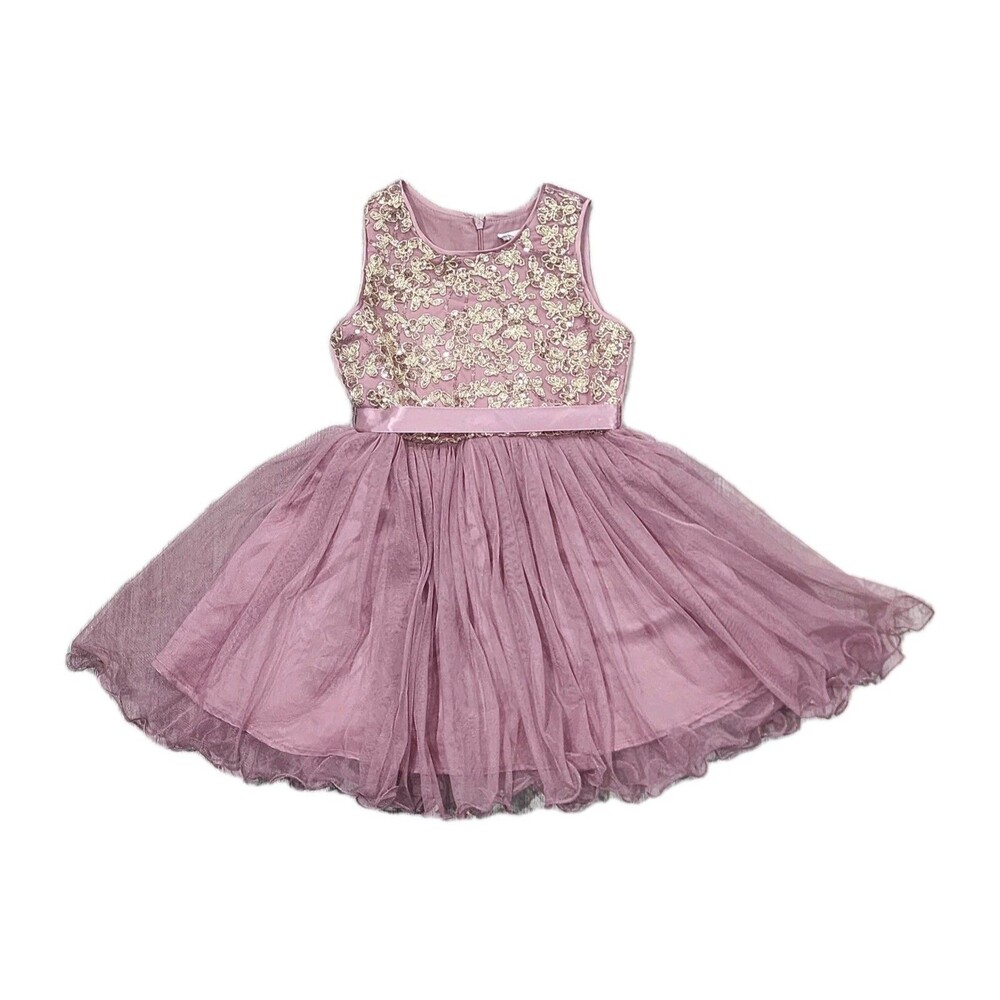 Beautees Girls Party Dress Pink Sizes 4T